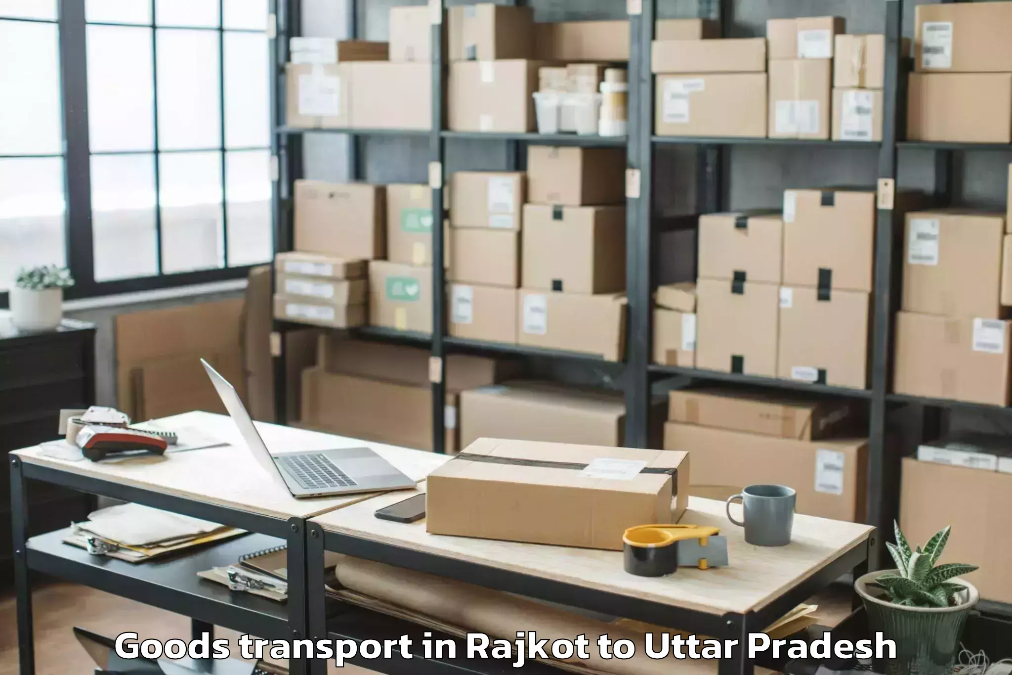 Top Rajkot to Babatpur Goods Transport Available